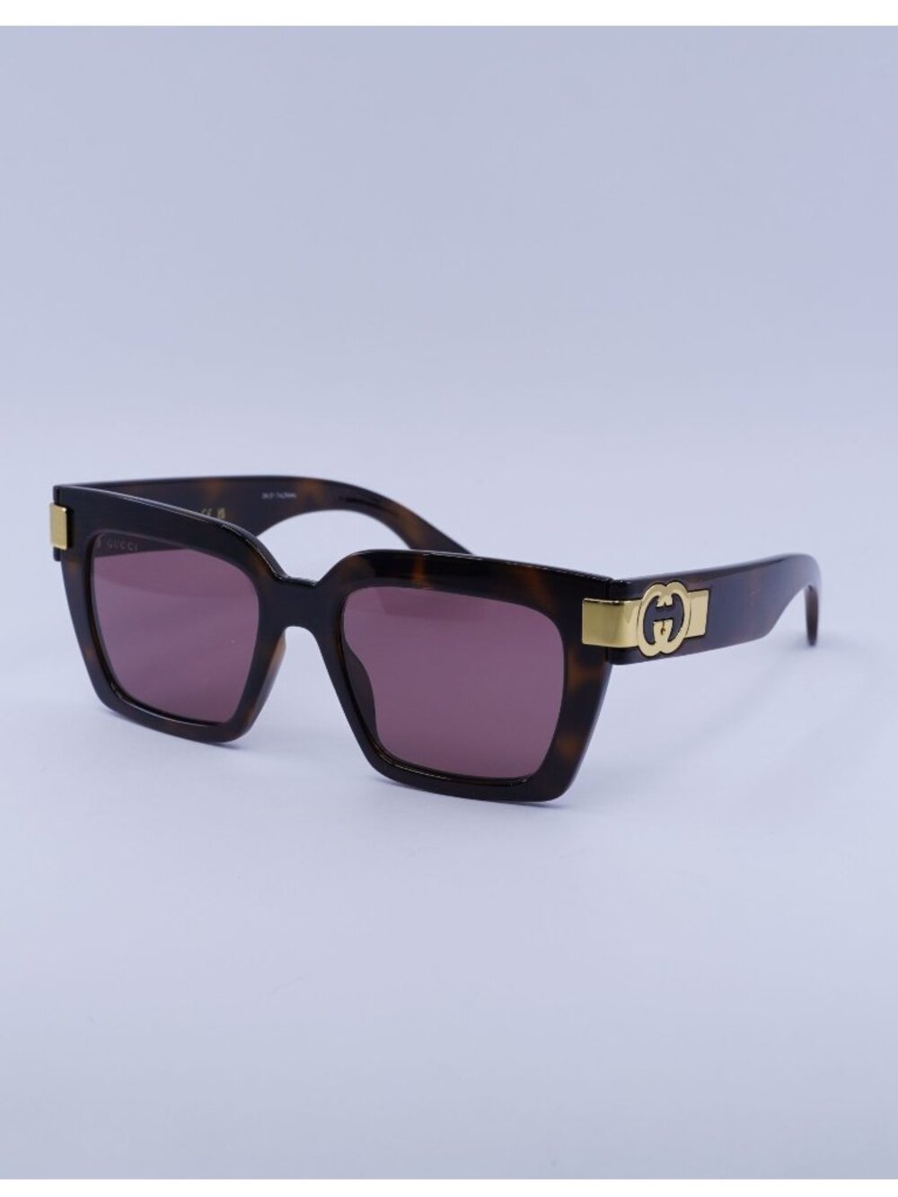 Gucci GG1689S 002 Women Sunglasses - Havana Square Frame, Violet Lenses
